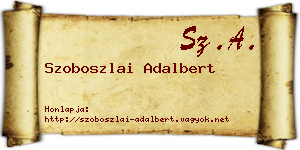 Szoboszlai Adalbert névjegykártya